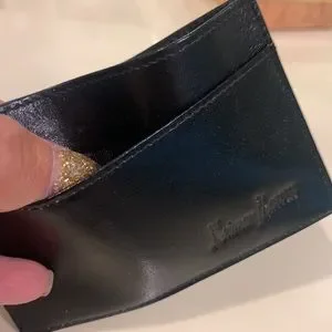 Neiman Marcus credit card wallet case black new